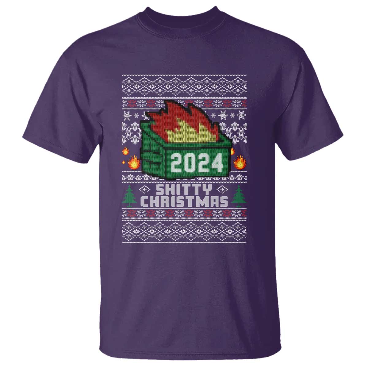 funny-shitty-christmas-2024-dumpster-fire-t-shirt