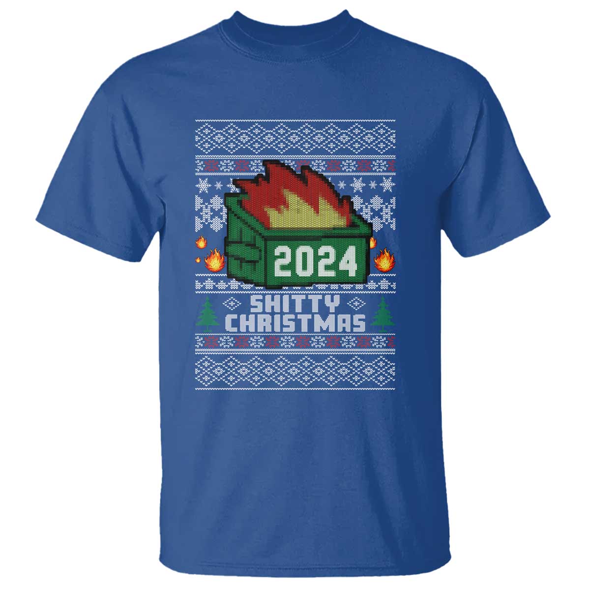 funny-shitty-christmas-2024-dumpster-fire-t-shirt