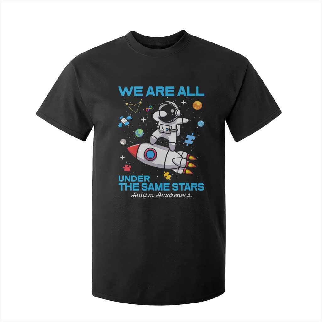 Autism Acceptance T Shirt For Kid We Are All Under The Same Stars