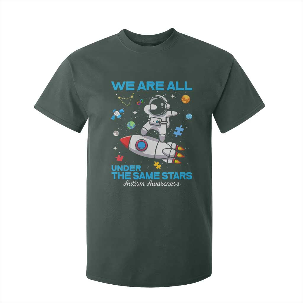 Autism Acceptance T Shirt For Kid We Are All Under The Same Stars