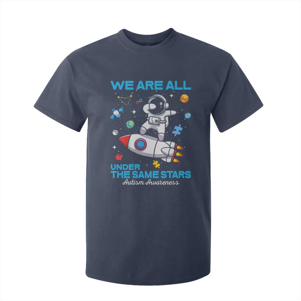 Autism Acceptance T Shirt For Kid We Are All Under The Same Stars