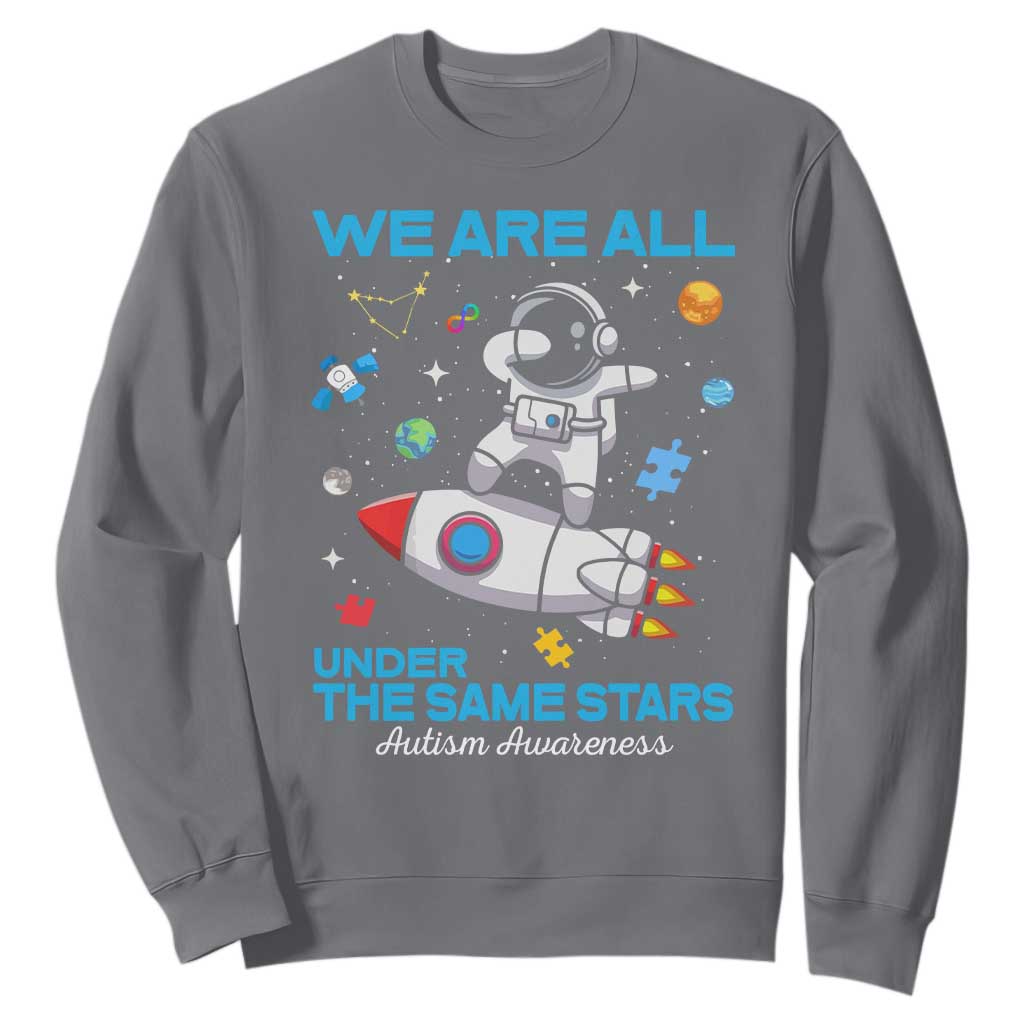 Autism Acceptance Sweatshirt We Are All Under The Same Stars