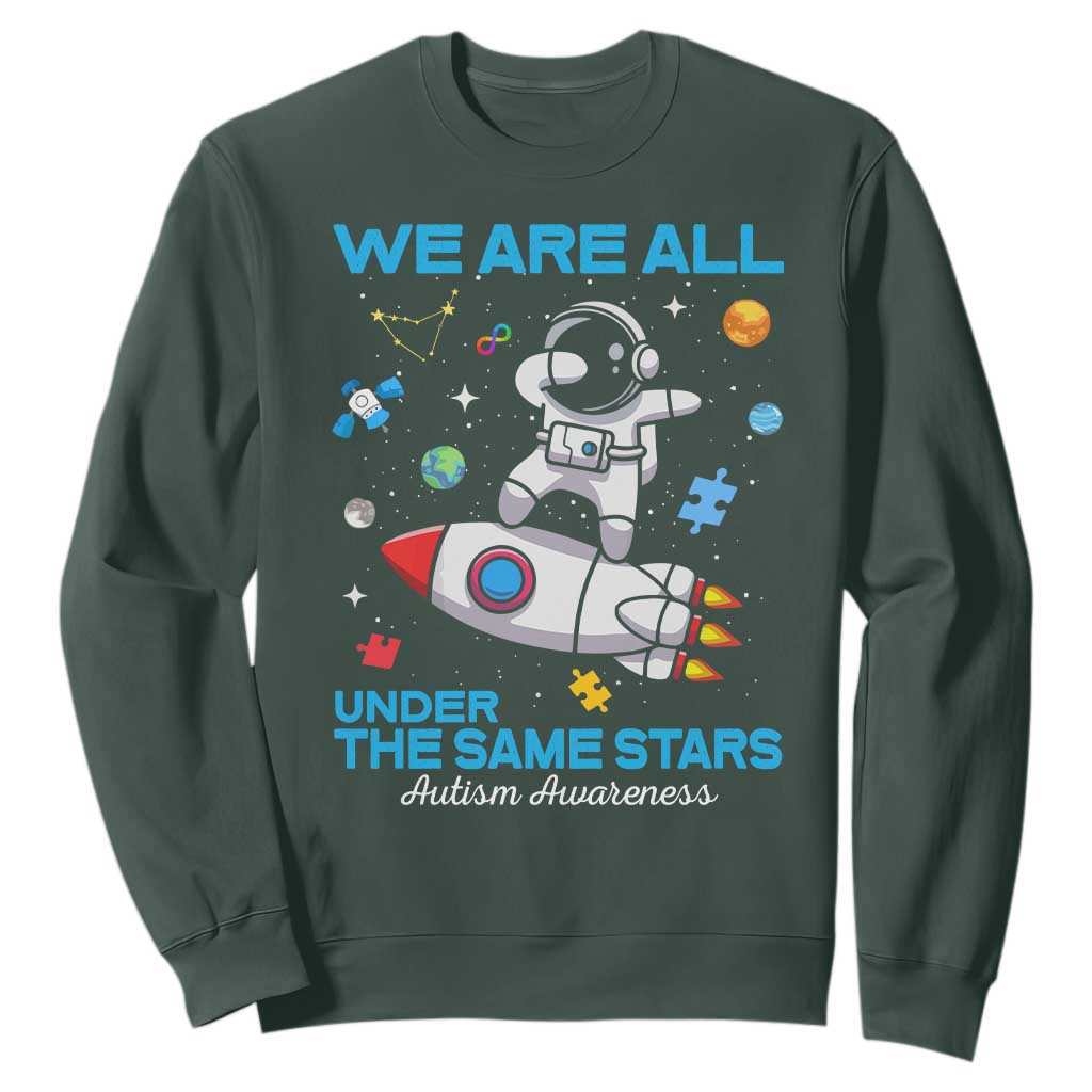 Autism Acceptance Sweatshirt We Are All Under The Same Stars