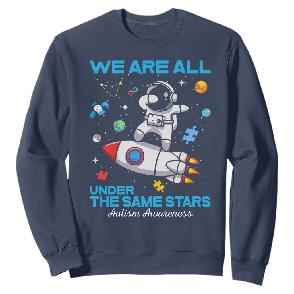 Autism Acceptance Sweatshirt We Are All Under The Same Stars