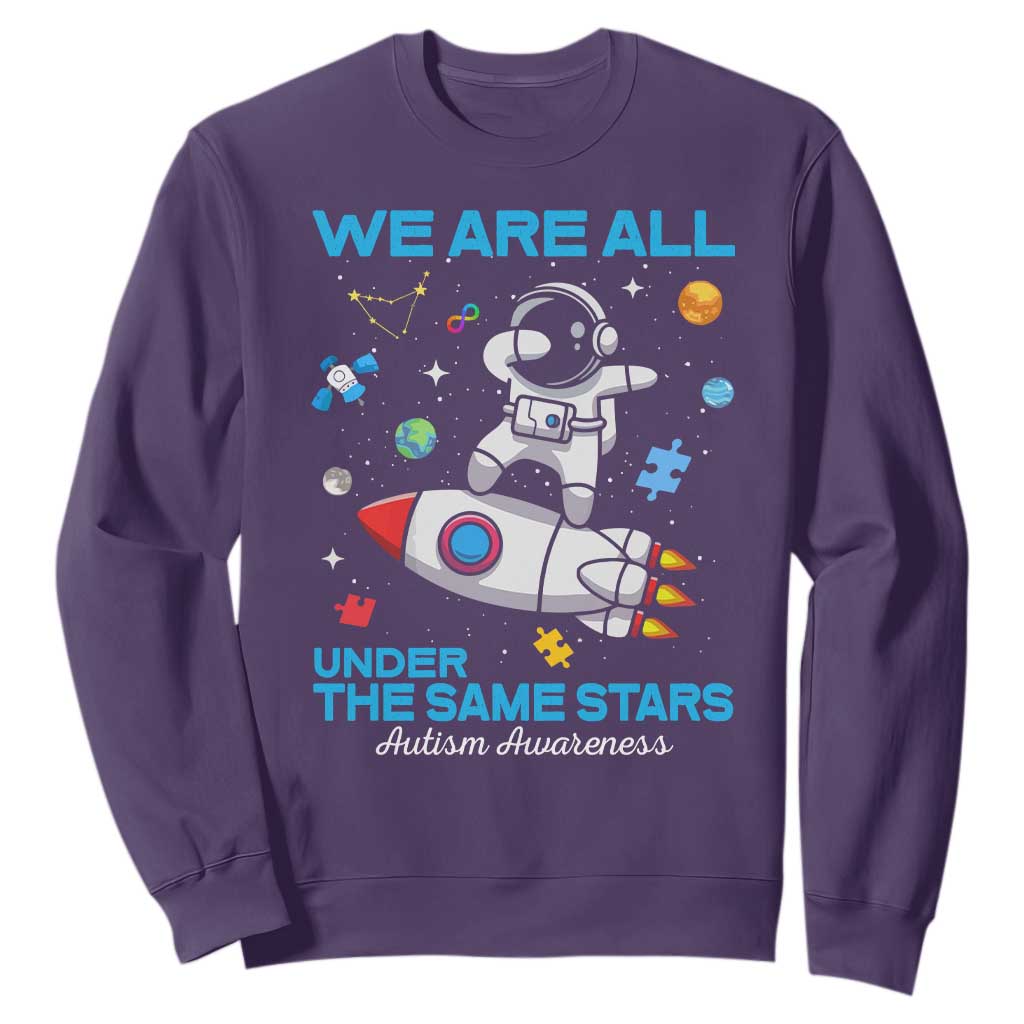 Autism Acceptance Sweatshirt We Are All Under The Same Stars