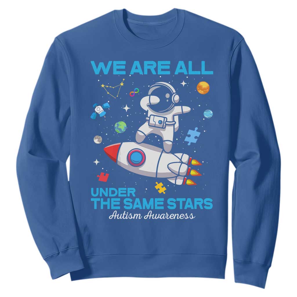 Autism Acceptance Sweatshirt We Are All Under The Same Stars