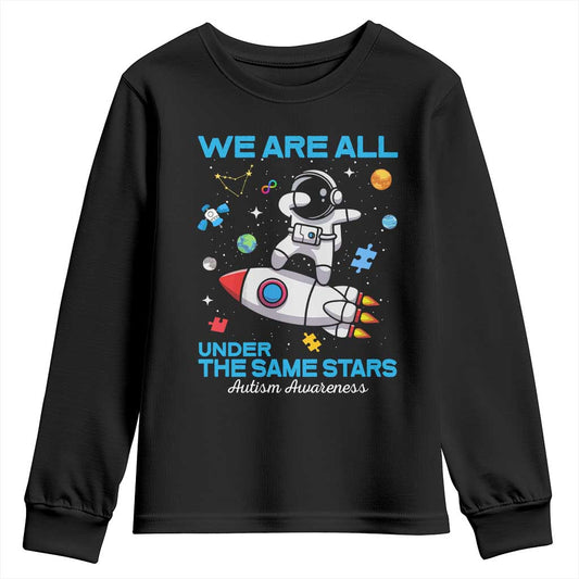 Autism Acceptance Youth Sweatshirt We Are All Under The Same Stars