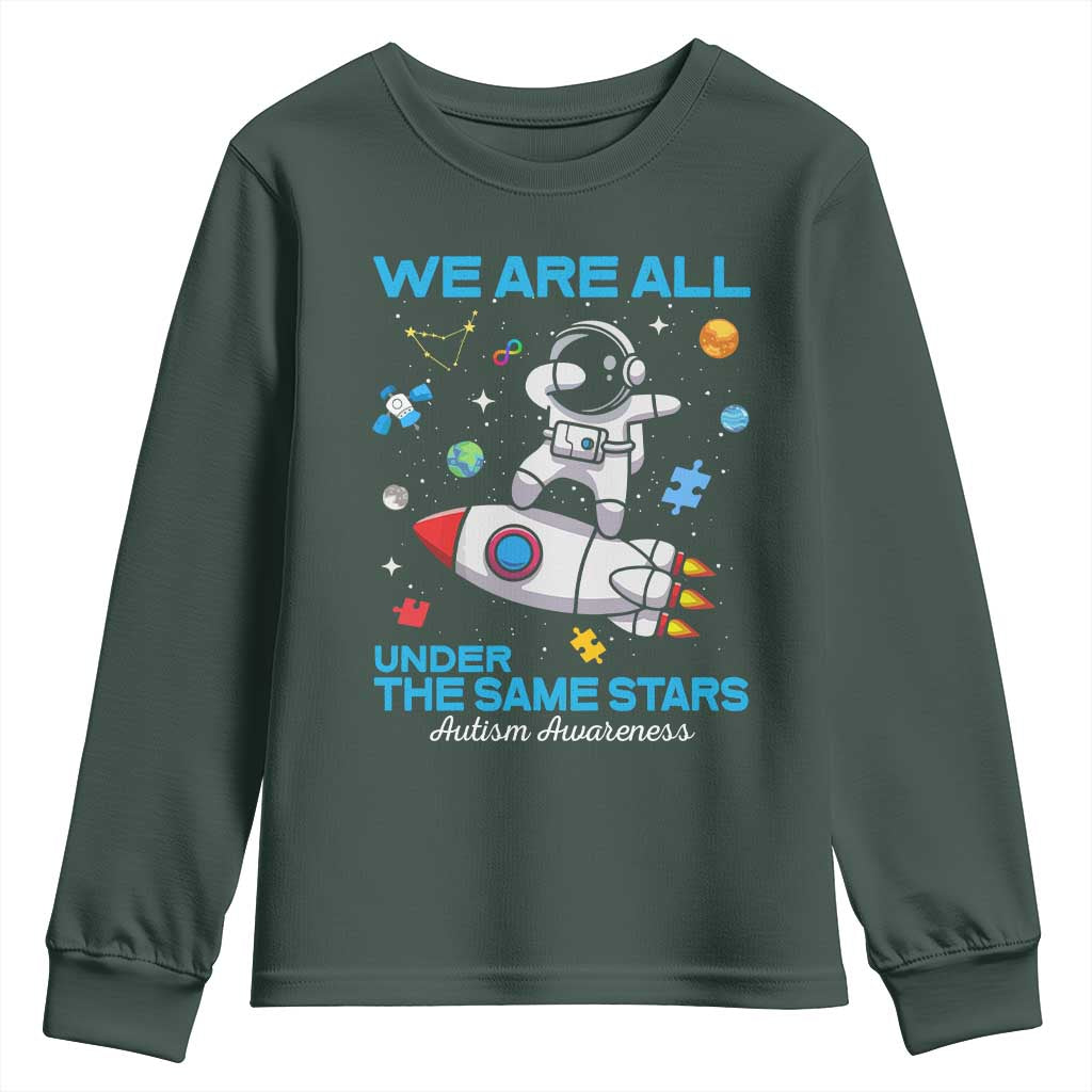 Autism Acceptance Youth Sweatshirt We Are All Under The Same Stars
