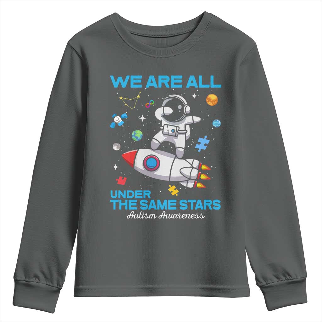 Autism Acceptance Youth Sweatshirt We Are All Under The Same Stars