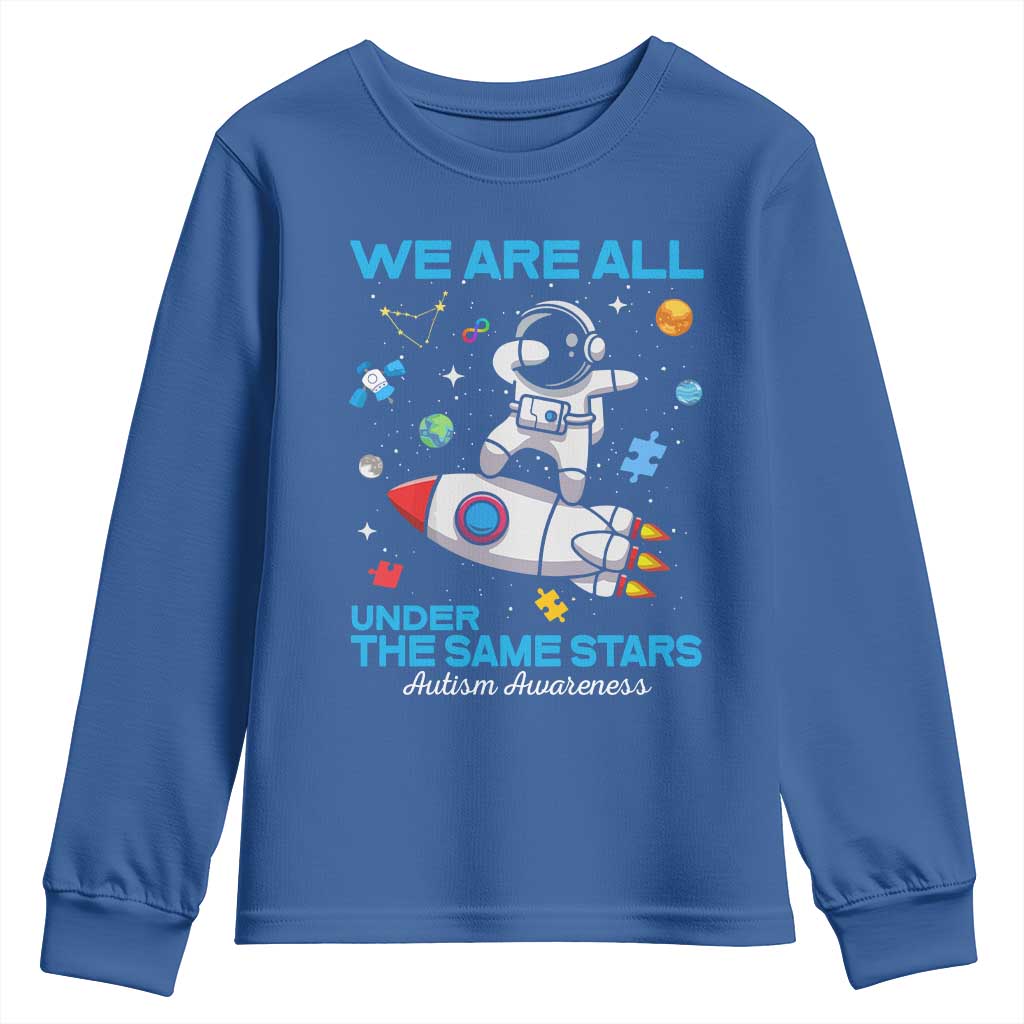 Autism Acceptance Youth Sweatshirt We Are All Under The Same Stars
