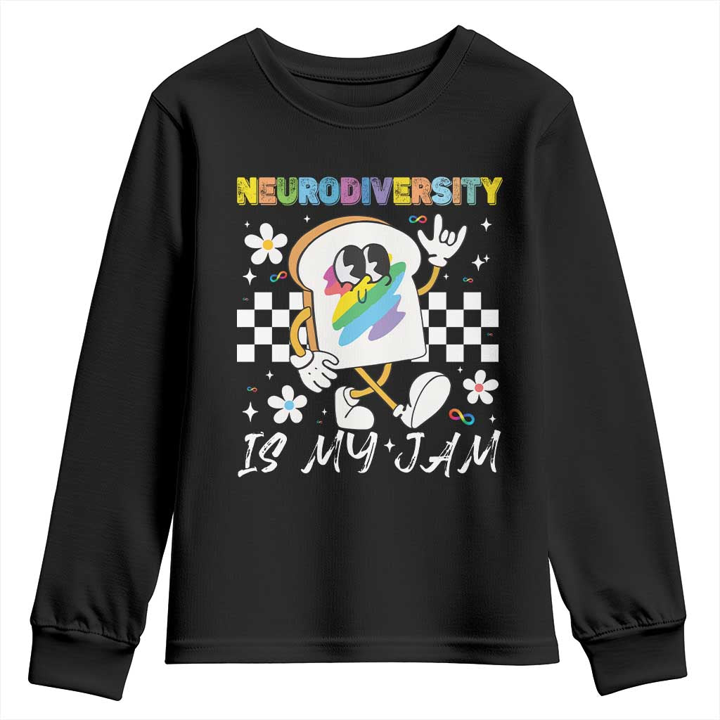 Neurodiversity Is My Jam Inclusion Autism Support Youth Sweatshirt Special Education Teacher Para Gift