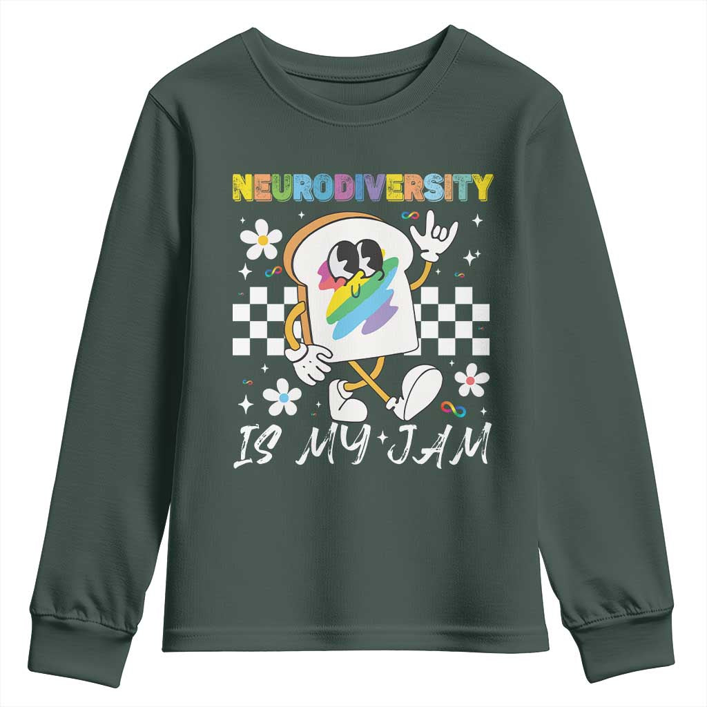 Neurodiversity Is My Jam Inclusion Autism Support Youth Sweatshirt Special Education Teacher Para Gift