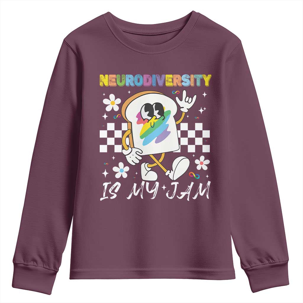 Neurodiversity Is My Jam Inclusion Autism Support Youth Sweatshirt Special Education Teacher Para Gift