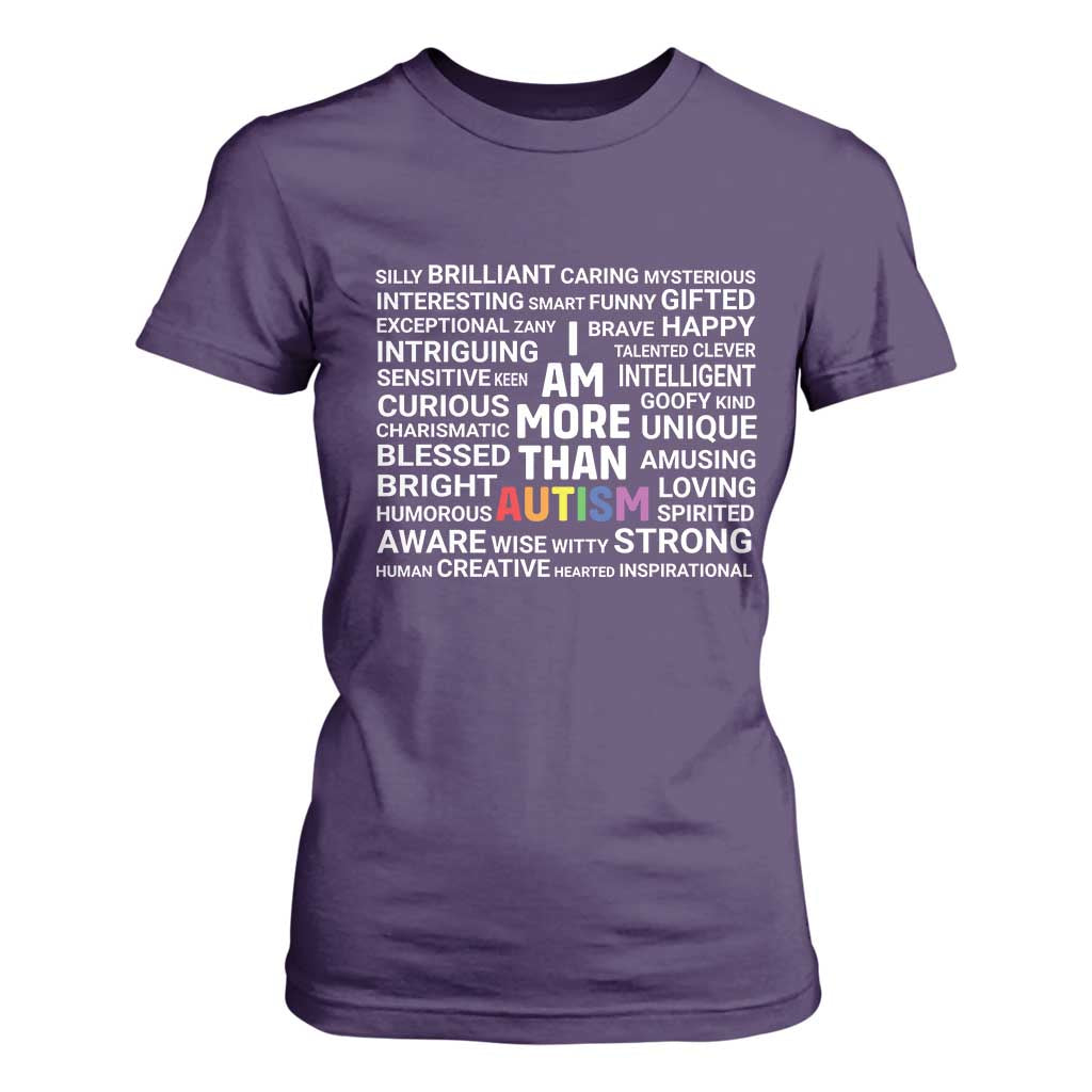I Am More Than Autism Support T Shirt For Women