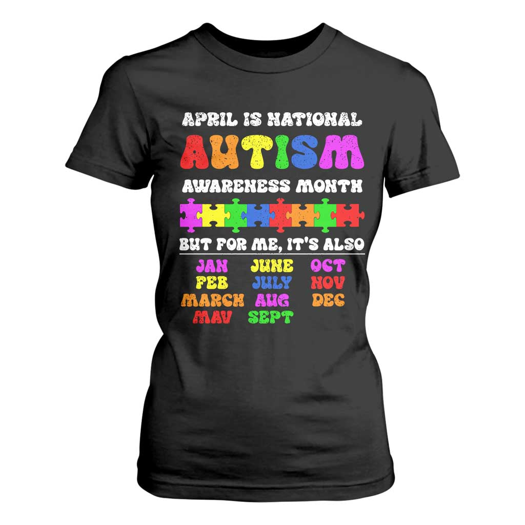 National Autism Awerness Month T Shirt For Women Autistic Kids Gift