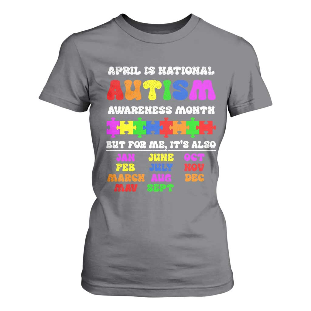 National Autism Awerness Month T Shirt For Women Autistic Kids Gift