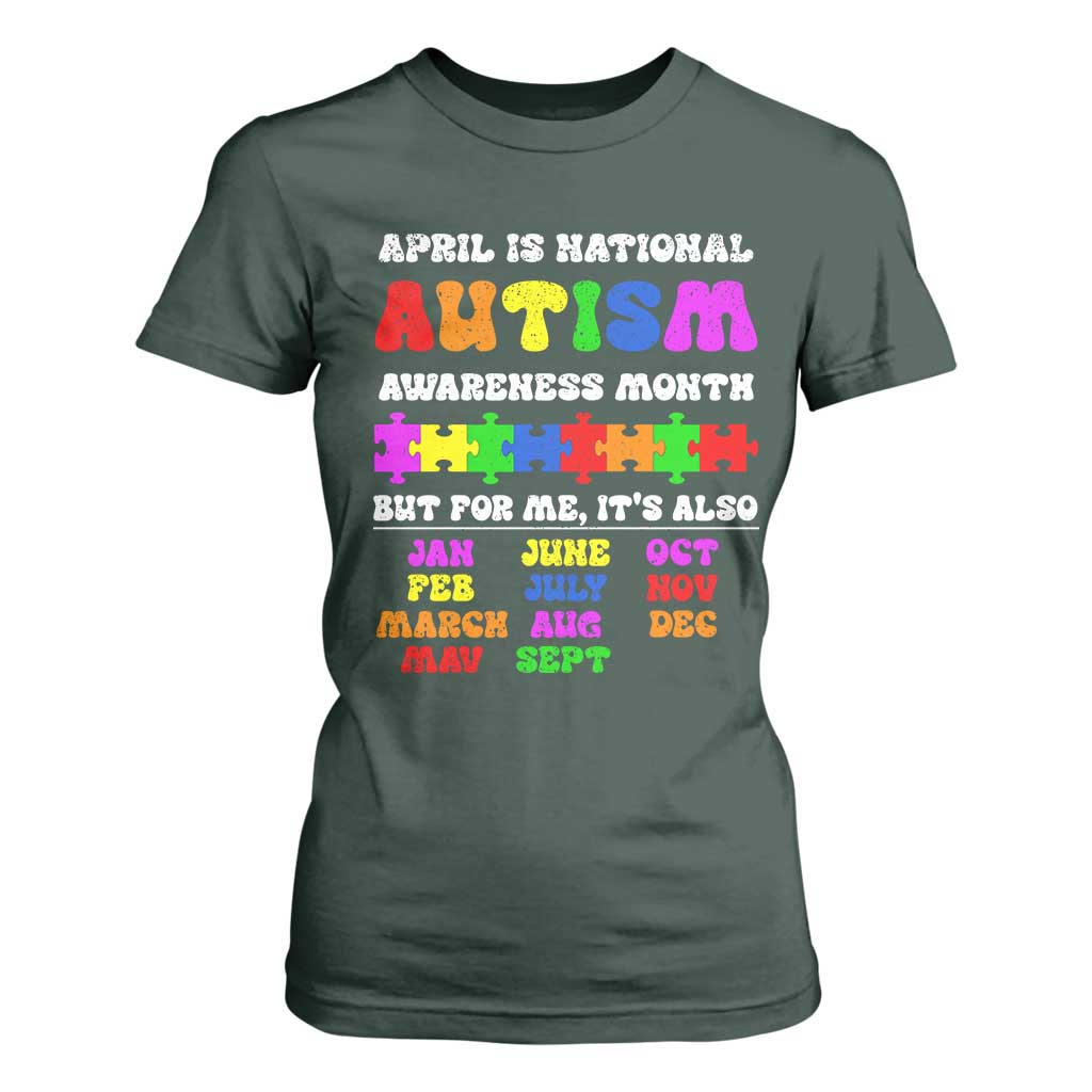 National Autism Awerness Month T Shirt For Women Autistic Kids Gift