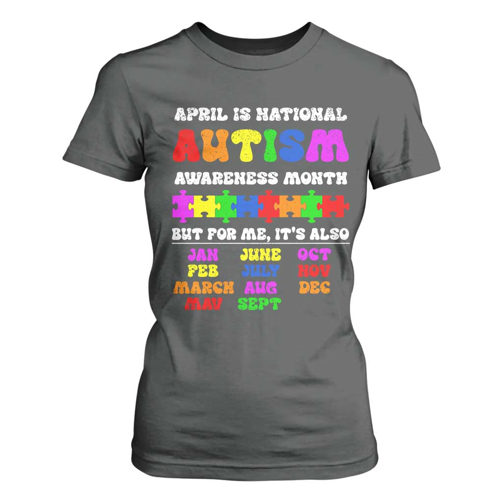 National Autism Awerness Month T Shirt For Women Autistic Kids Gift