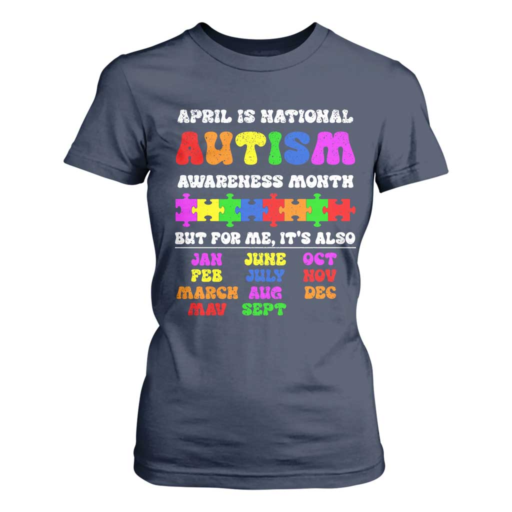 National Autism Awerness Month T Shirt For Women Autistic Kids Gift