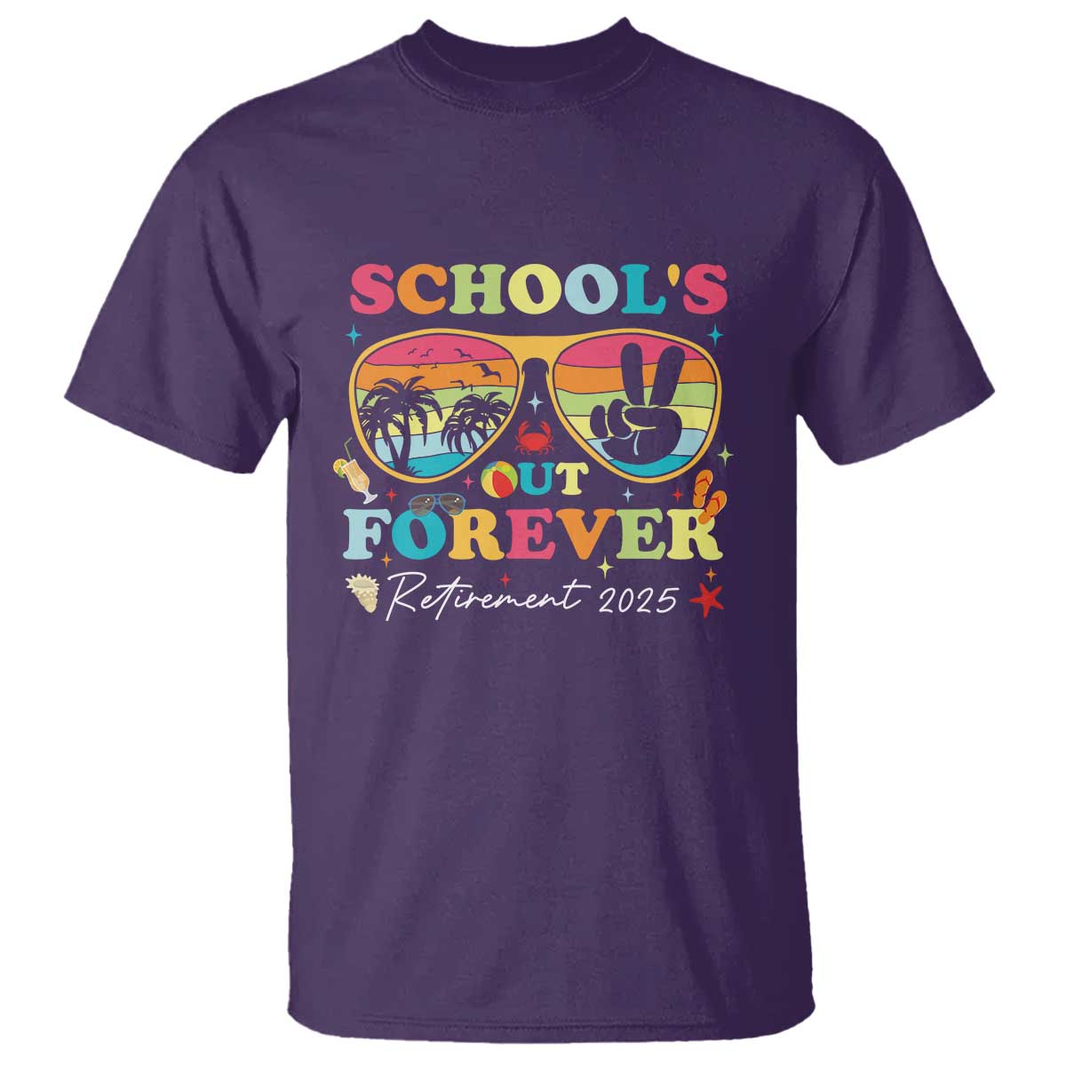 schools-out-forever-retired-teacher-2025-t-shirt-groovy-retirement