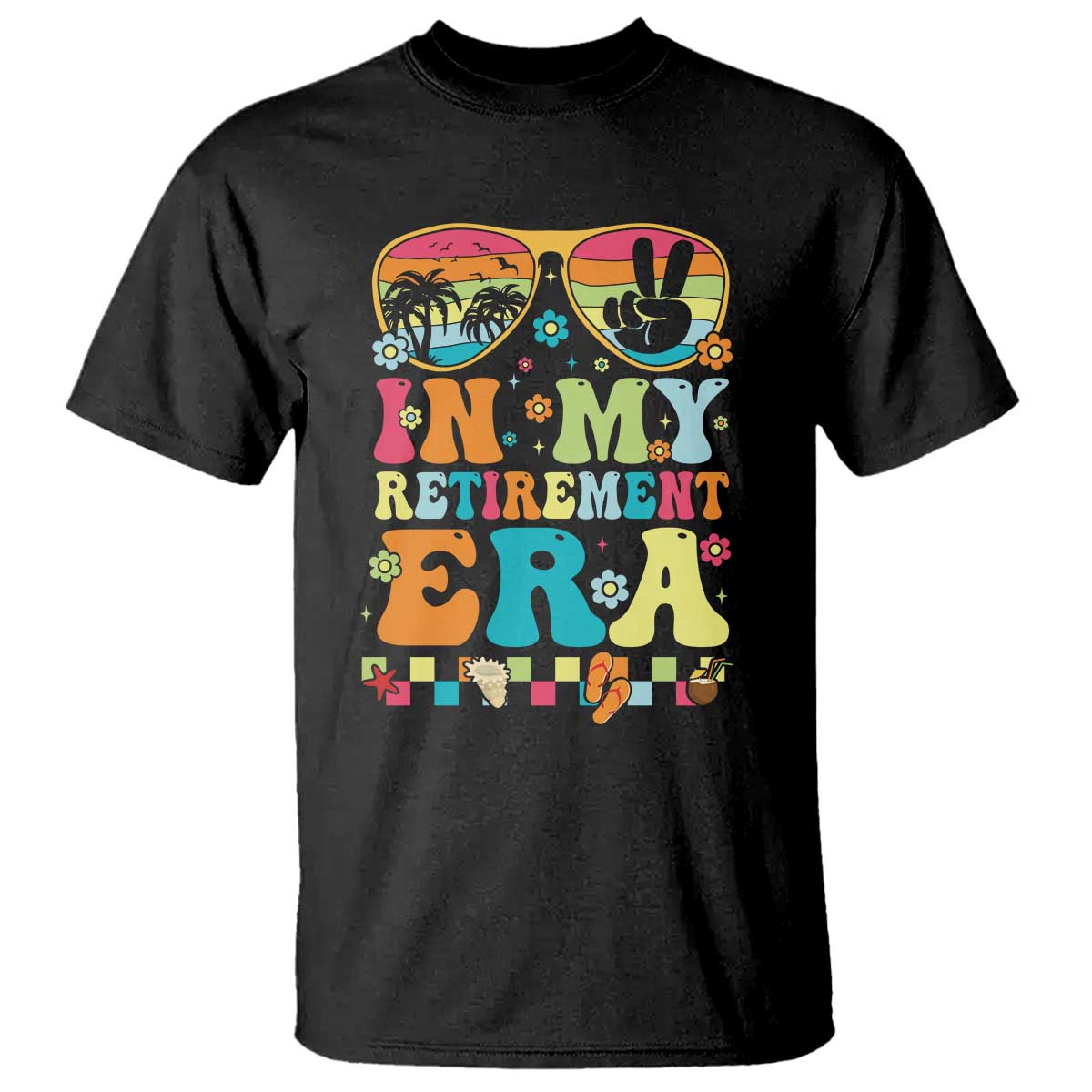 retired-est-2025-t-shirt-in-my-retirement-era-groovy-summer-vibes