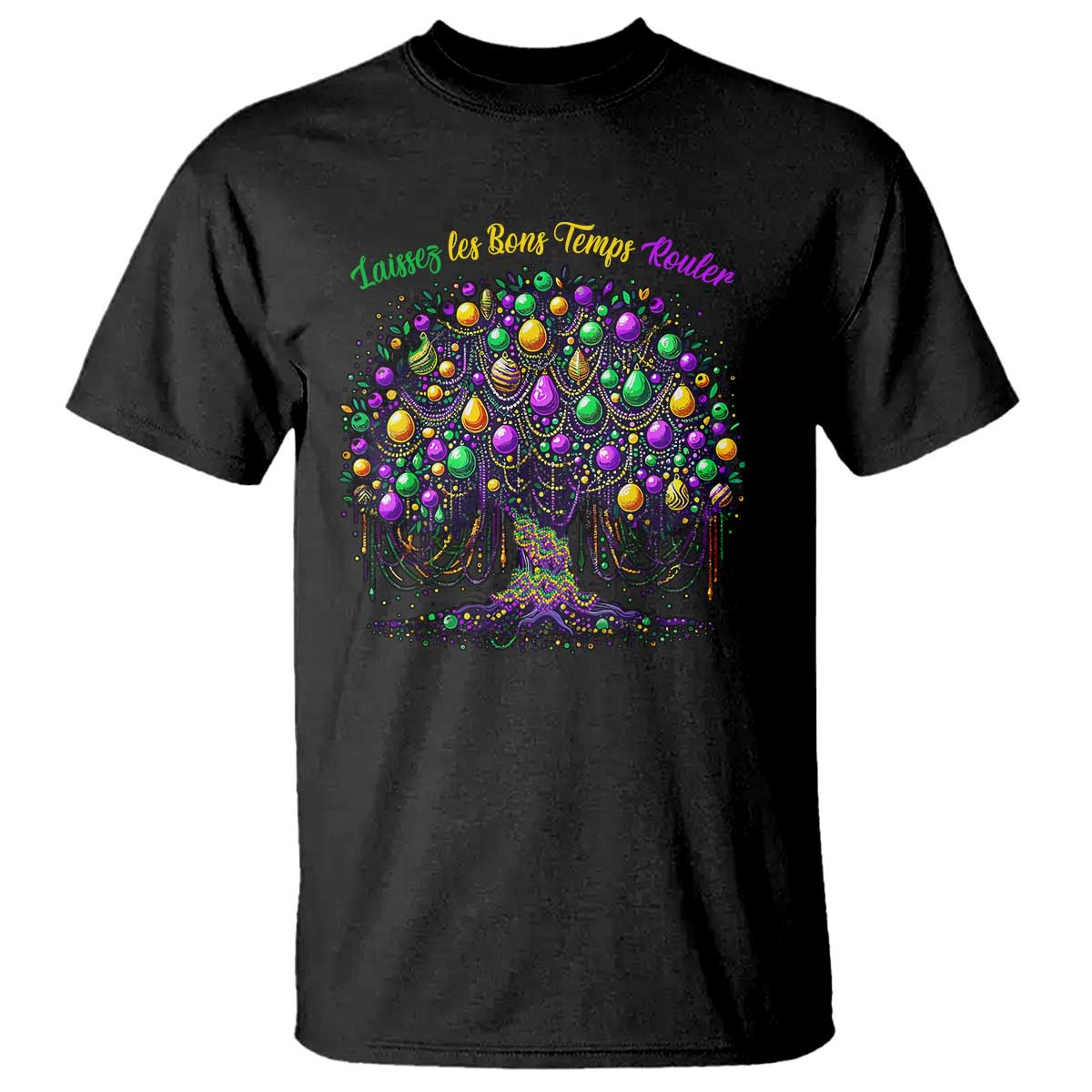 mardi-gras-bead-tree-t-shirt-carnival-new-orleans-2025-laissez-les-bons-temps-rouler