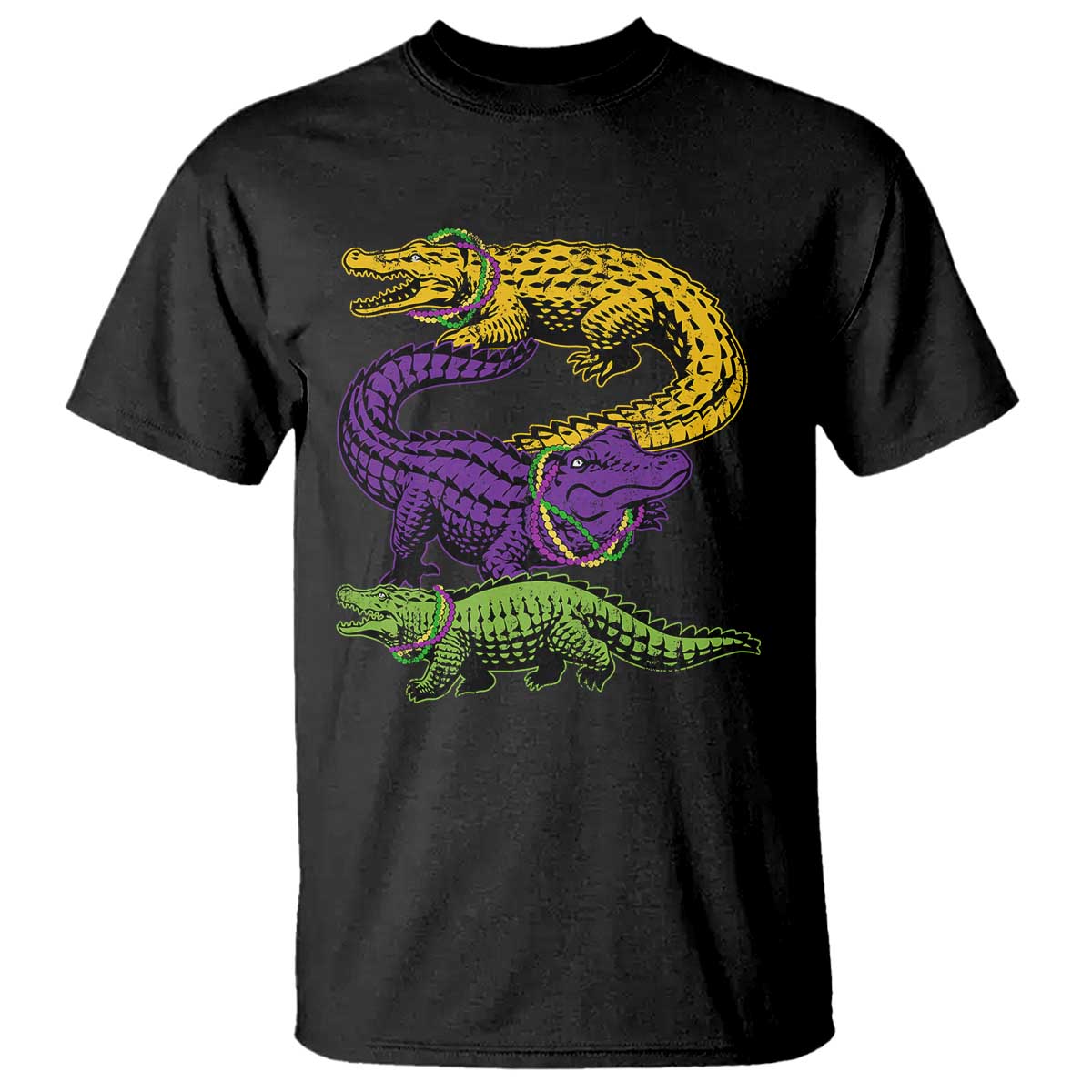 aligator-crocodiles-louisiana-mardi-gras-t-shirt