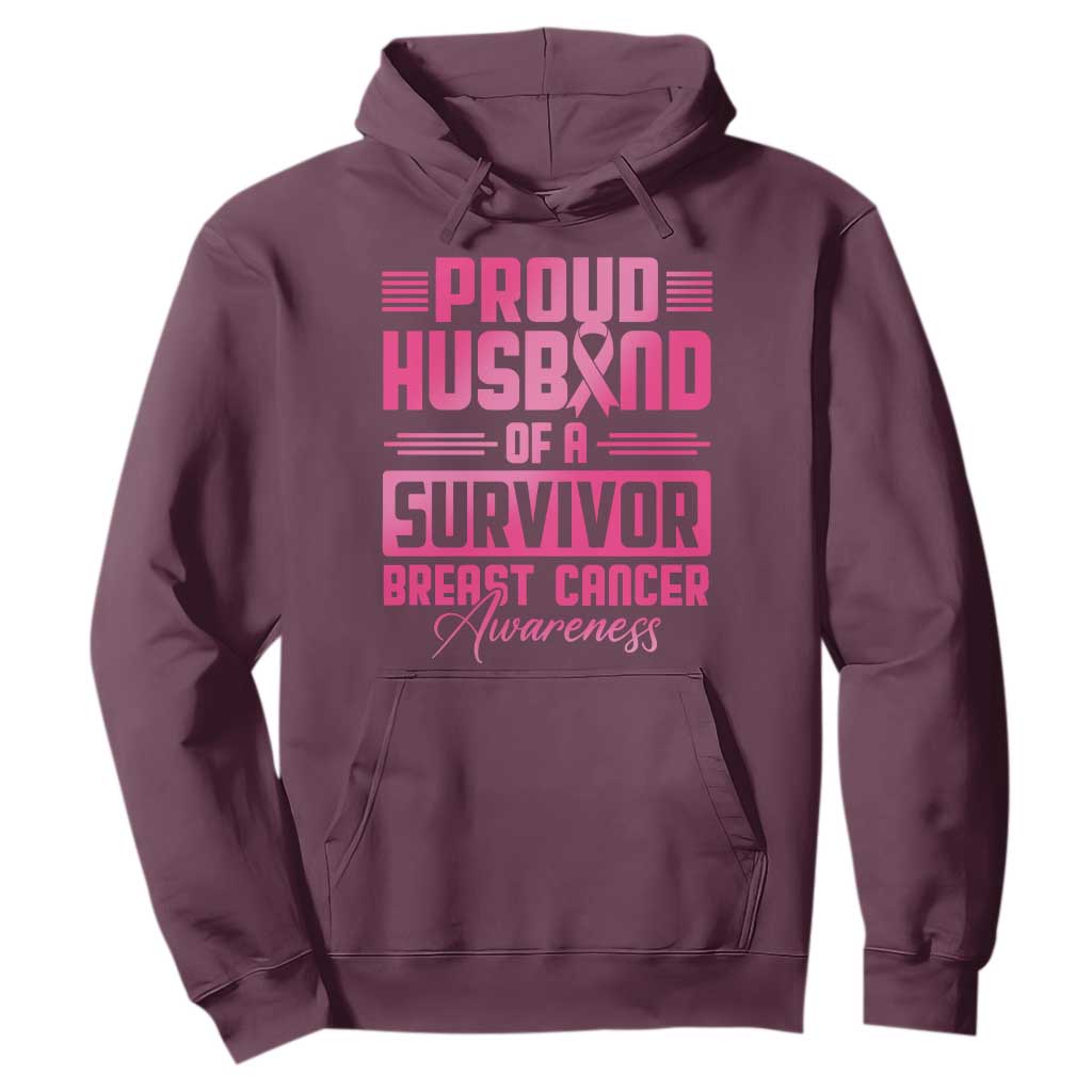 Husband Of A Warrior Breast Cancer Warrior Hoodie Wife Support Squad