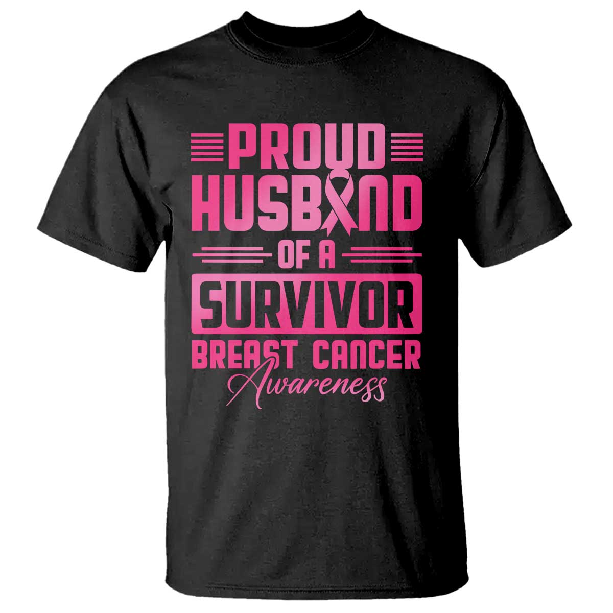 Husband Of A Warrior Breast Cancer Warrior T Shirt Wife Support Squad