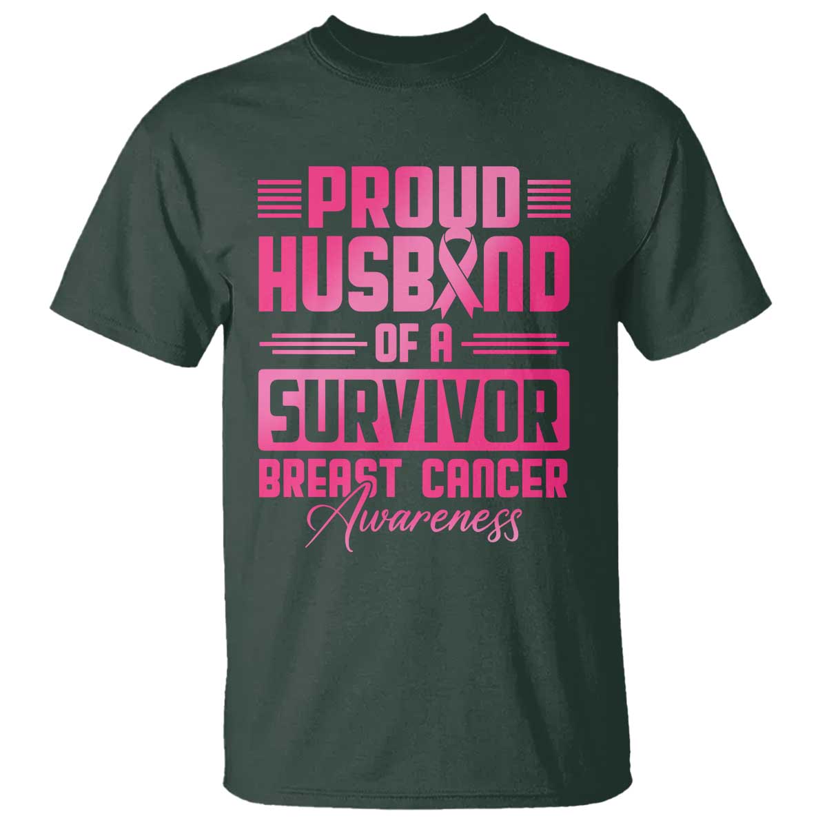 Husband Of A Warrior Breast Cancer Warrior T Shirt Wife Support Squad