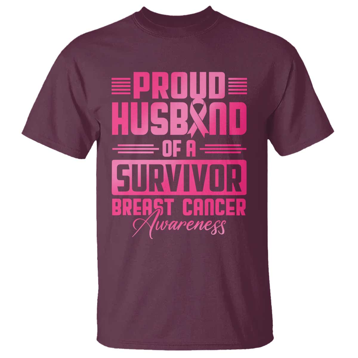 Husband Of A Warrior Breast Cancer Warrior T Shirt Wife Support Squad