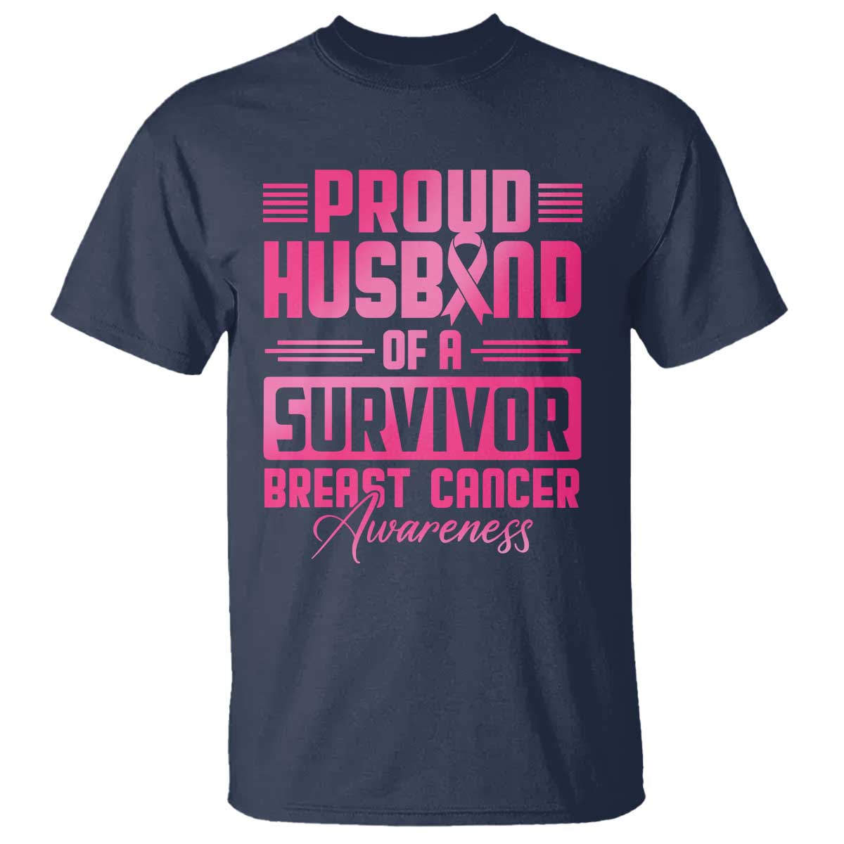 Husband Of A Warrior Breast Cancer Warrior T Shirt Wife Support Squad