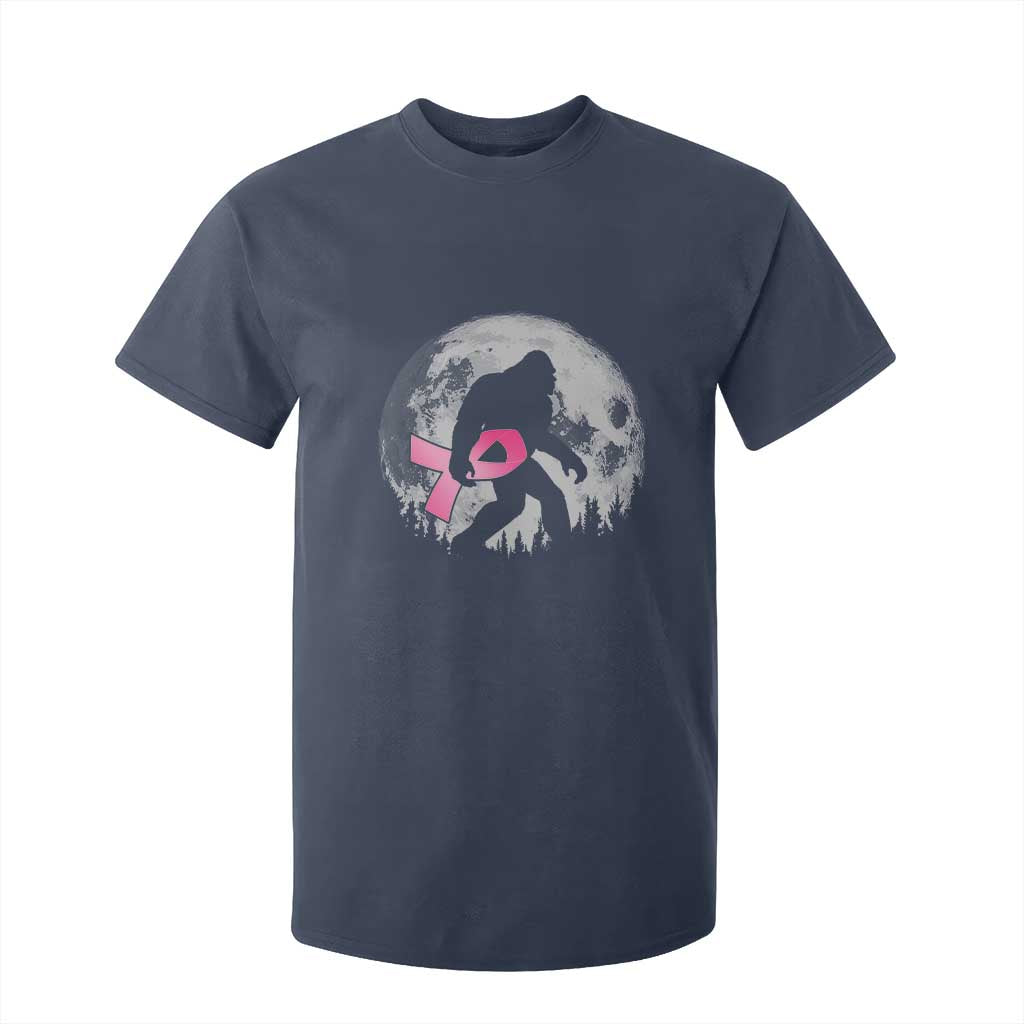 Bigfoot Pink Ribbon Breast Cancer Support T Shirt For Kid