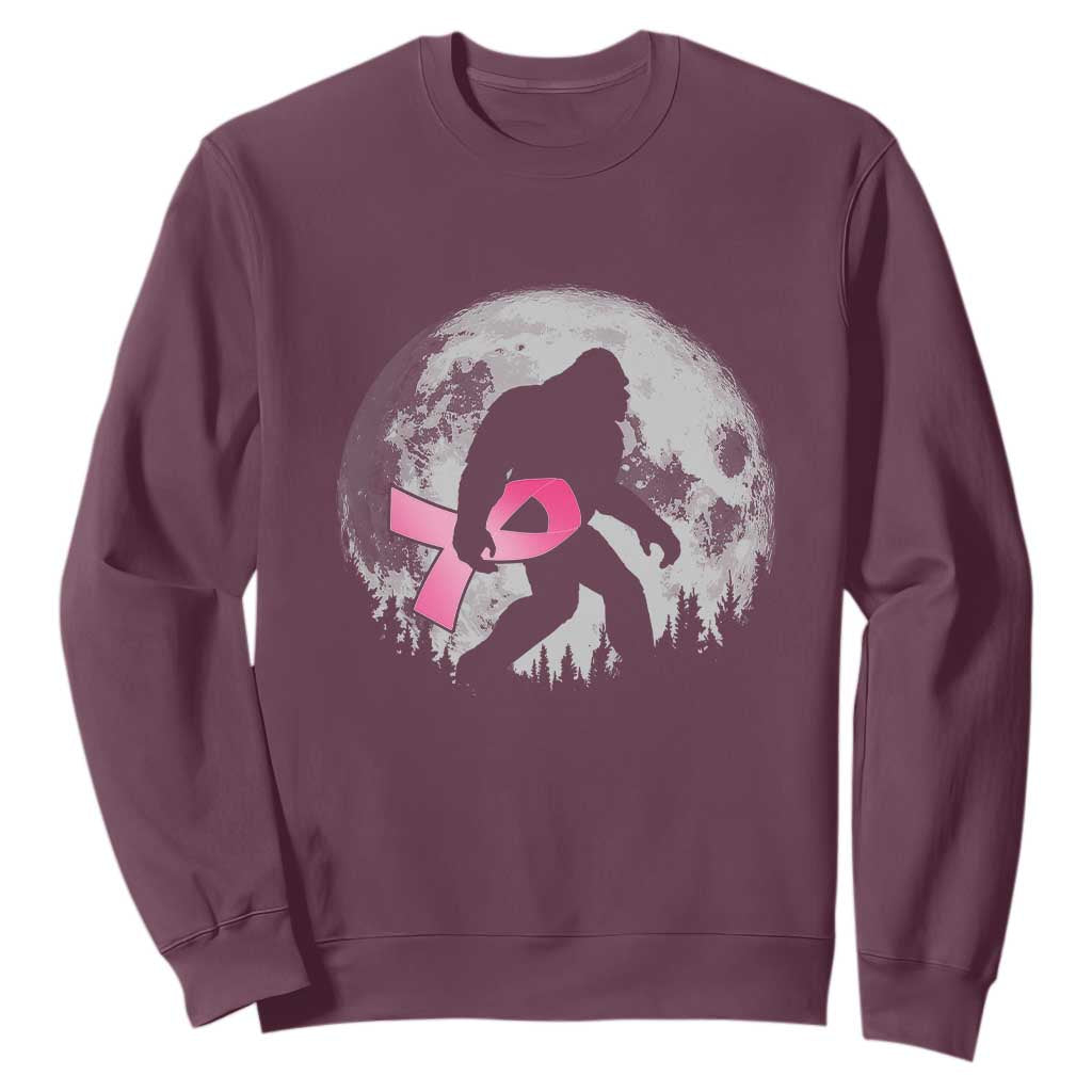Bigfoot Pink Ribbon Breast Cancer Support Sweatshirt