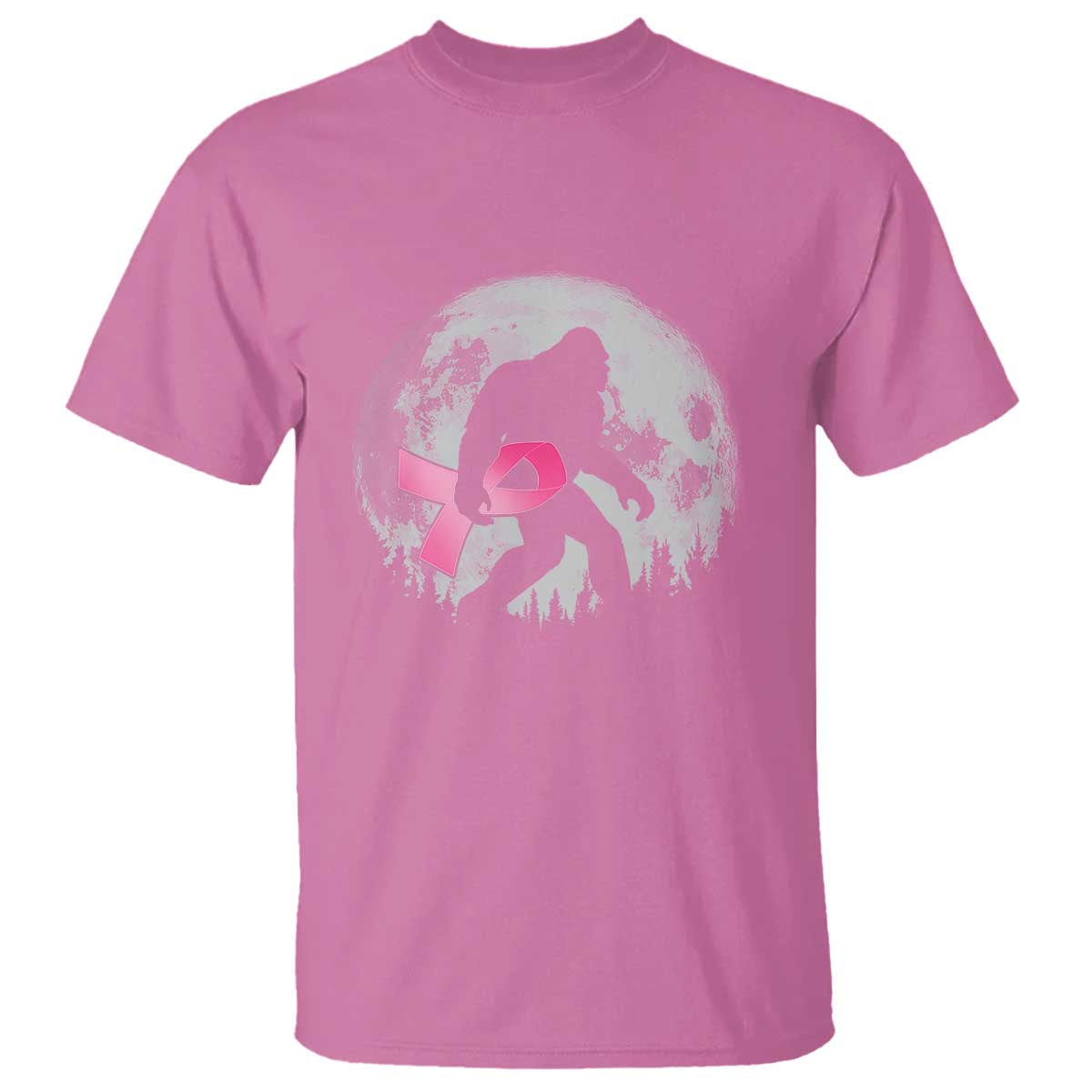 Bigfoot Pink Ribbon Breast Cancer Support T Shirt