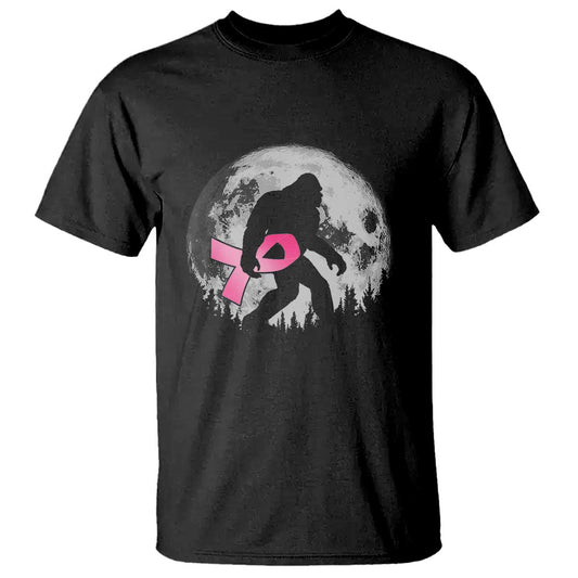 Bigfoot Pink Ribbon Breast Cancer Support T Shirt