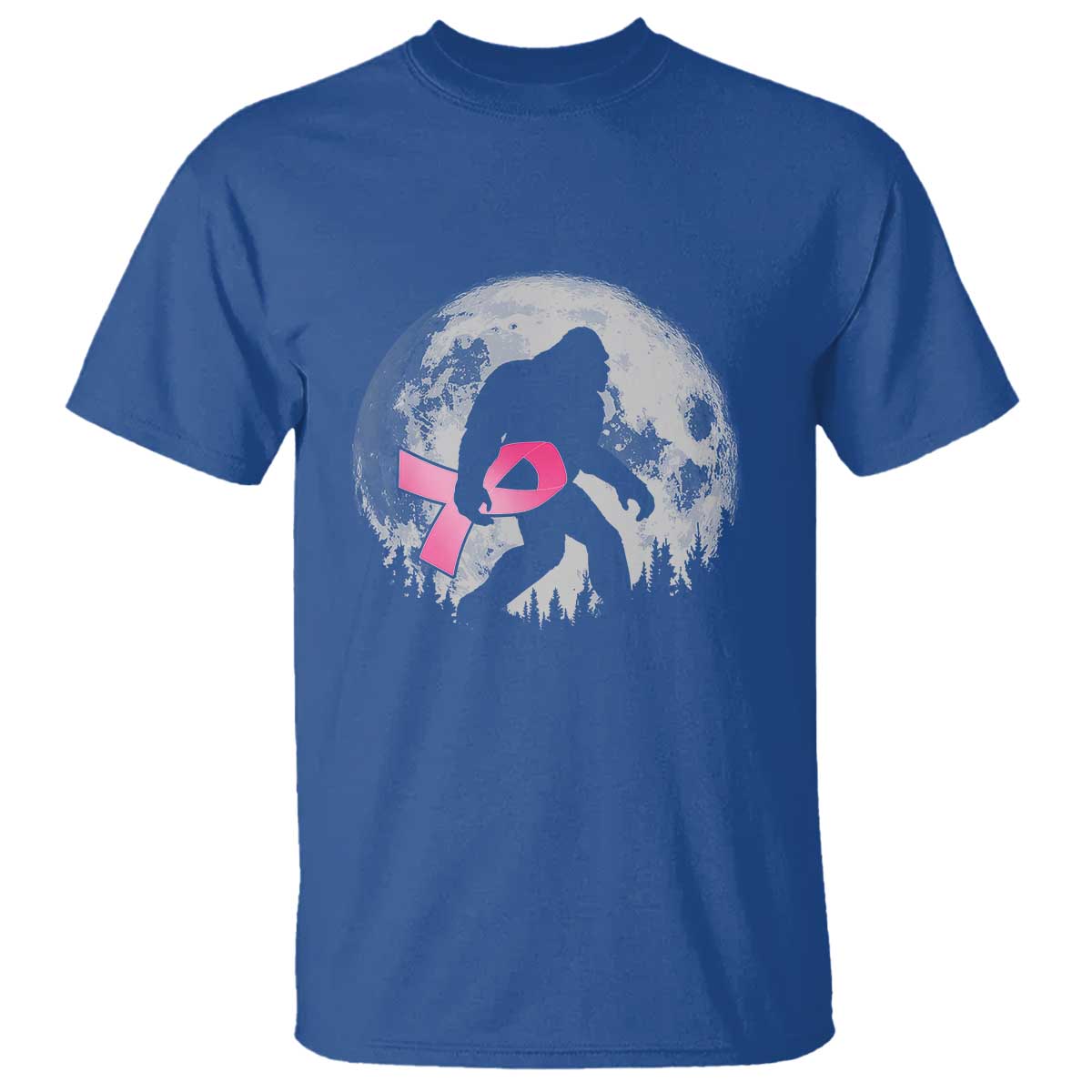 Bigfoot Pink Ribbon Breast Cancer Support T Shirt
