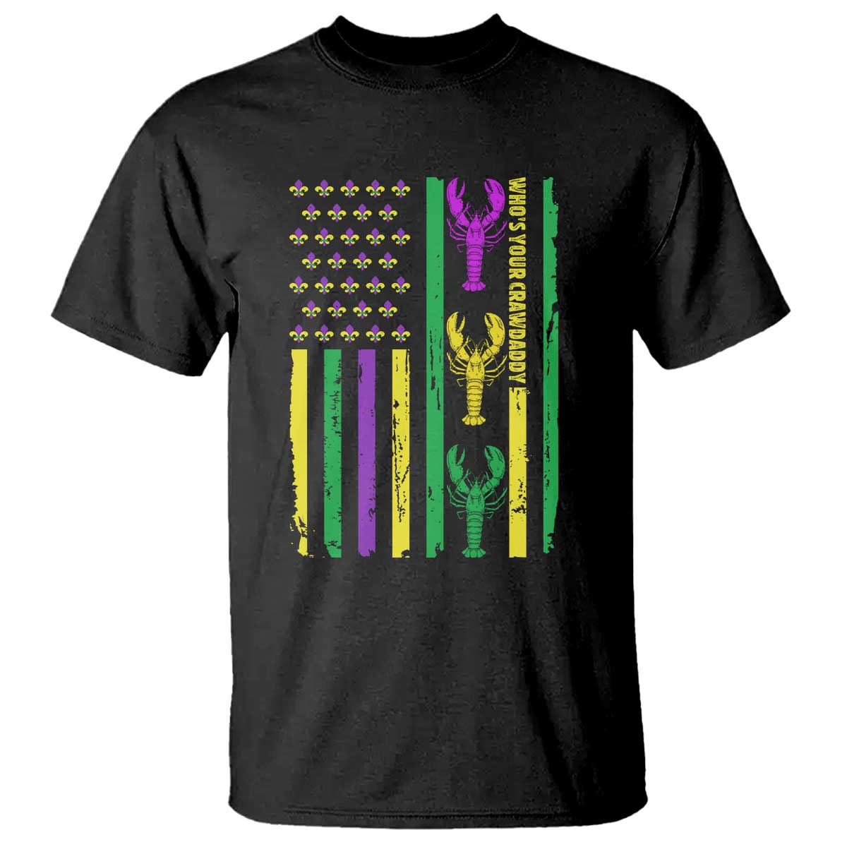 funny-mardi-gras-crawfish-t-shirt-whos-your-crawdaddy-usa-american-flag-carnival