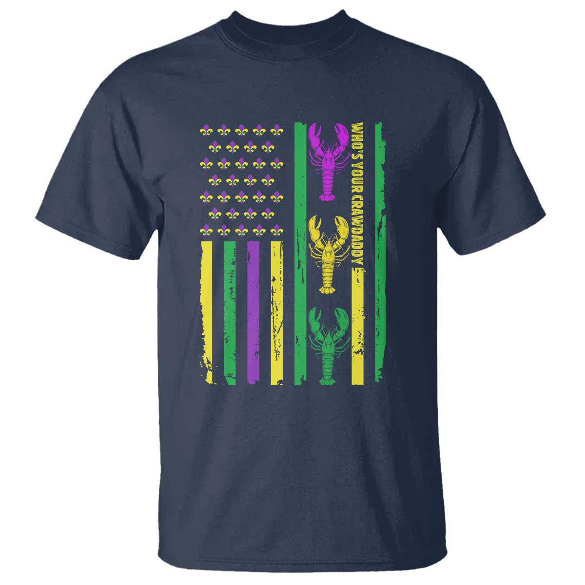 funny-mardi-gras-crawfish-t-shirt-whos-your-crawdaddy-usa-american-flag-carnival