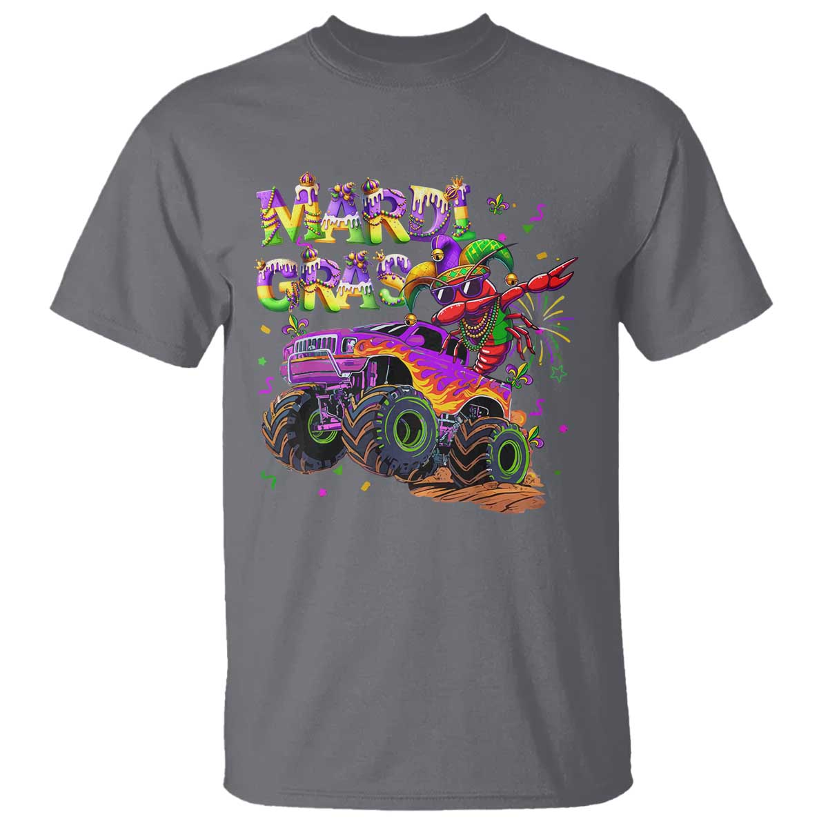 mardi-gras-t-shirt-dabbing-crawfish-monster-truck