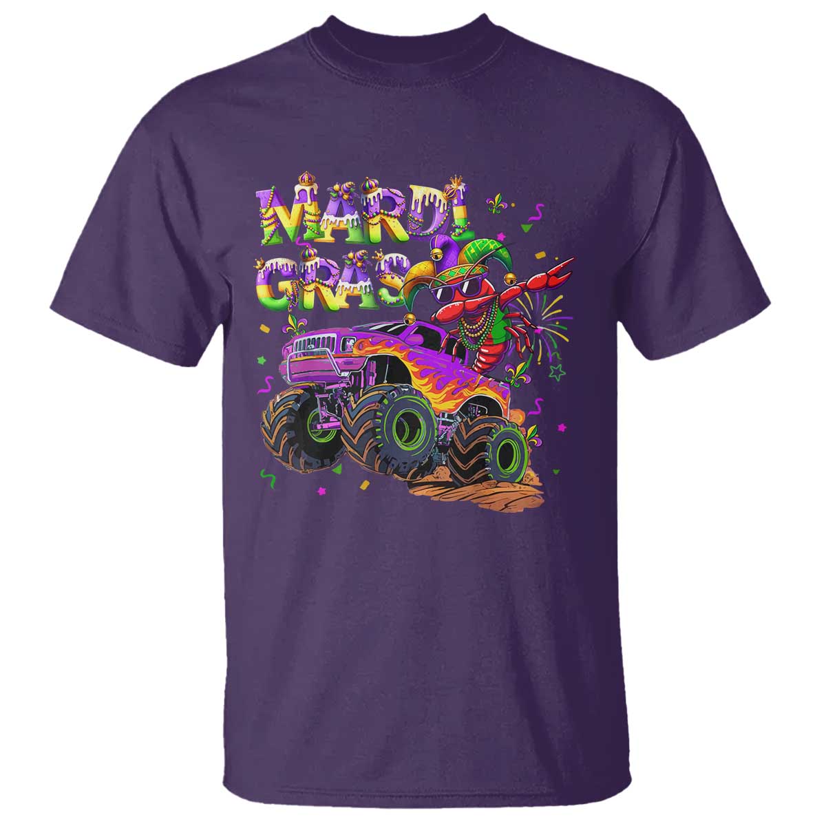 mardi-gras-t-shirt-dabbing-crawfish-monster-truck