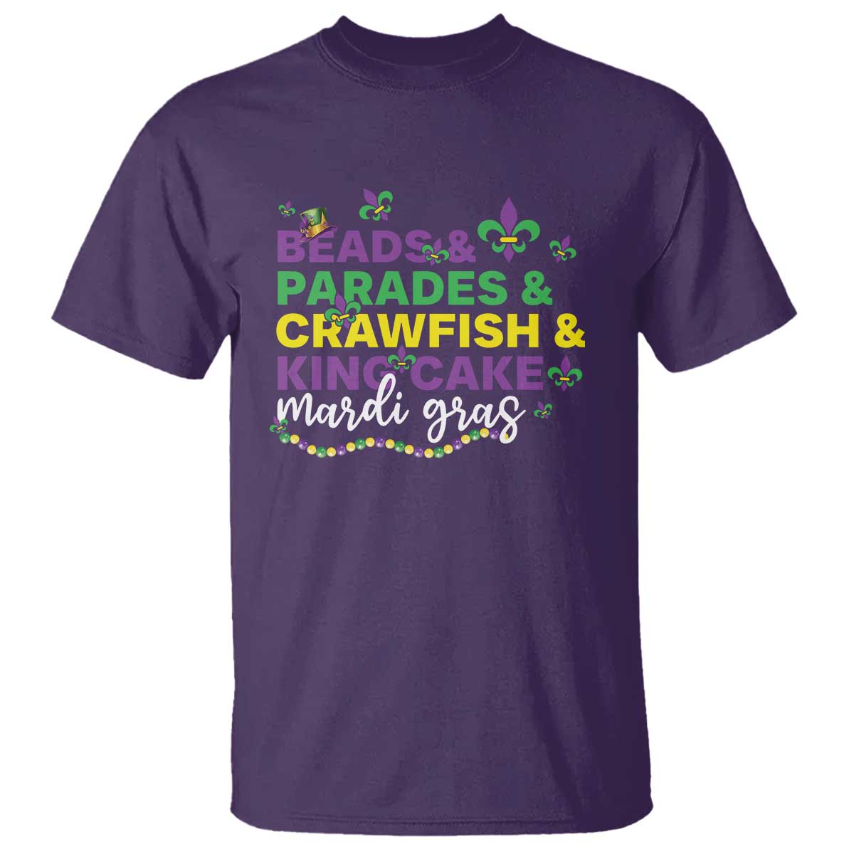 beads-parades-crawfish-king-cake-mardi-gras-t-shirt
