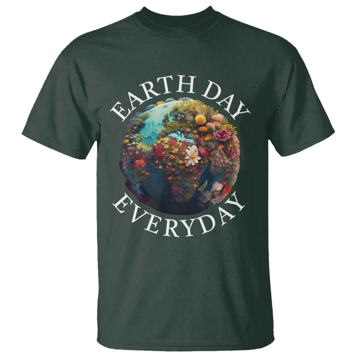 earth-day-everyday-t-shirt-with-floral-nature-lover-climate-change