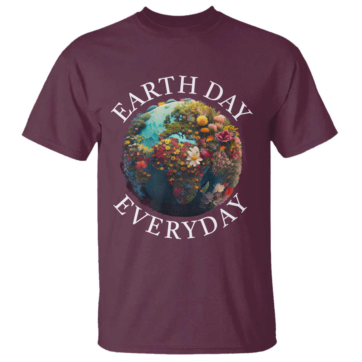 earth-day-everyday-t-shirt-with-floral-nature-lover-climate-change
