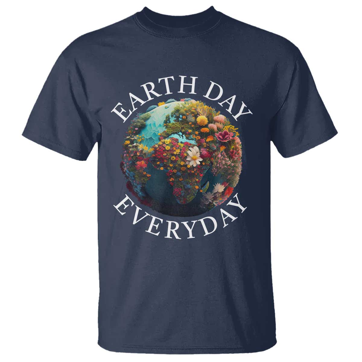 earth-day-everyday-t-shirt-with-floral-nature-lover-climate-change
