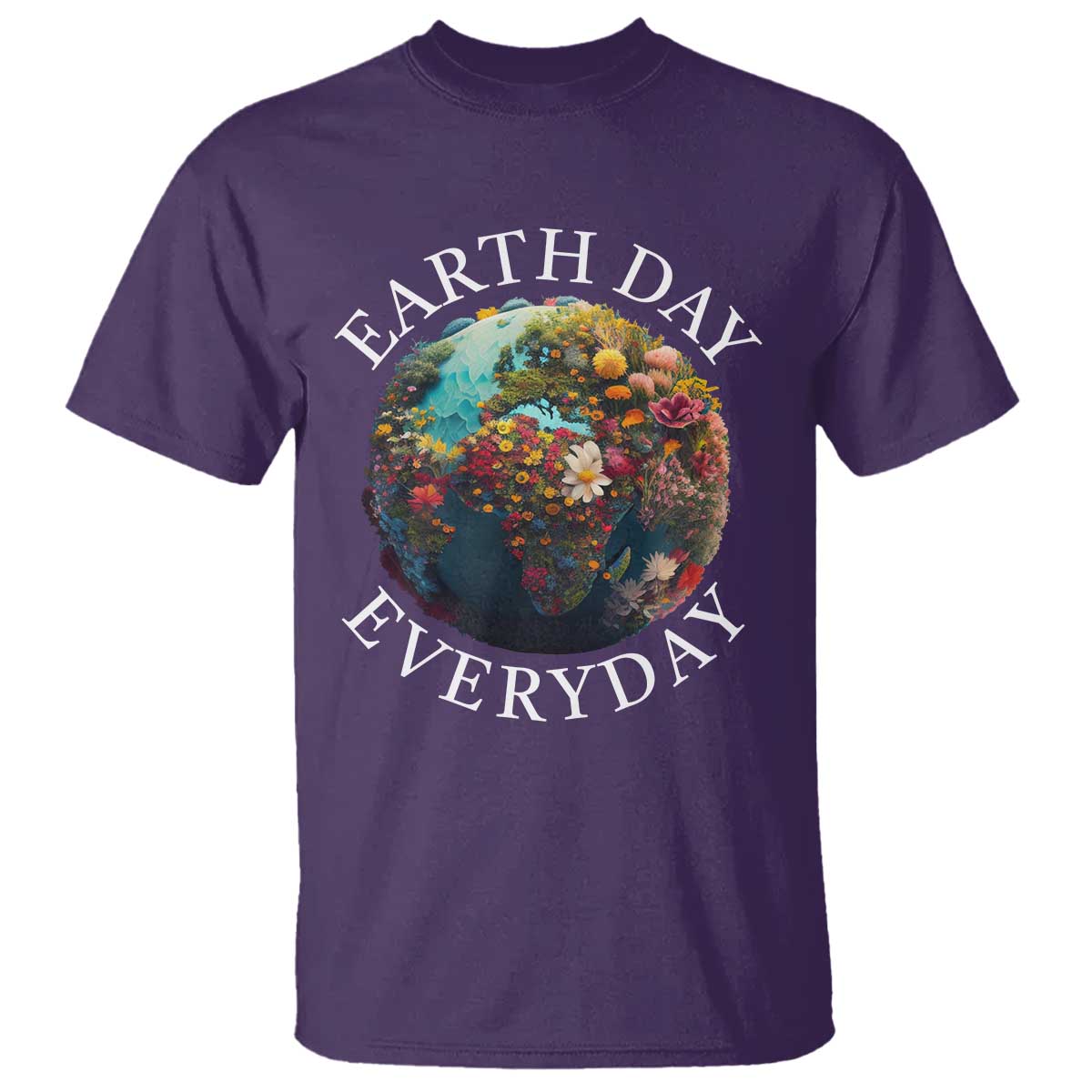 earth-day-everyday-t-shirt-with-floral-nature-lover-climate-change