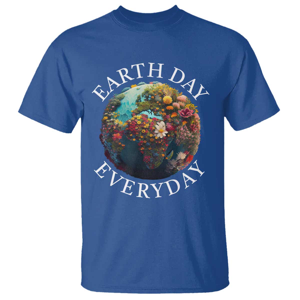 earth-day-everyday-t-shirt-with-floral-nature-lover-climate-change