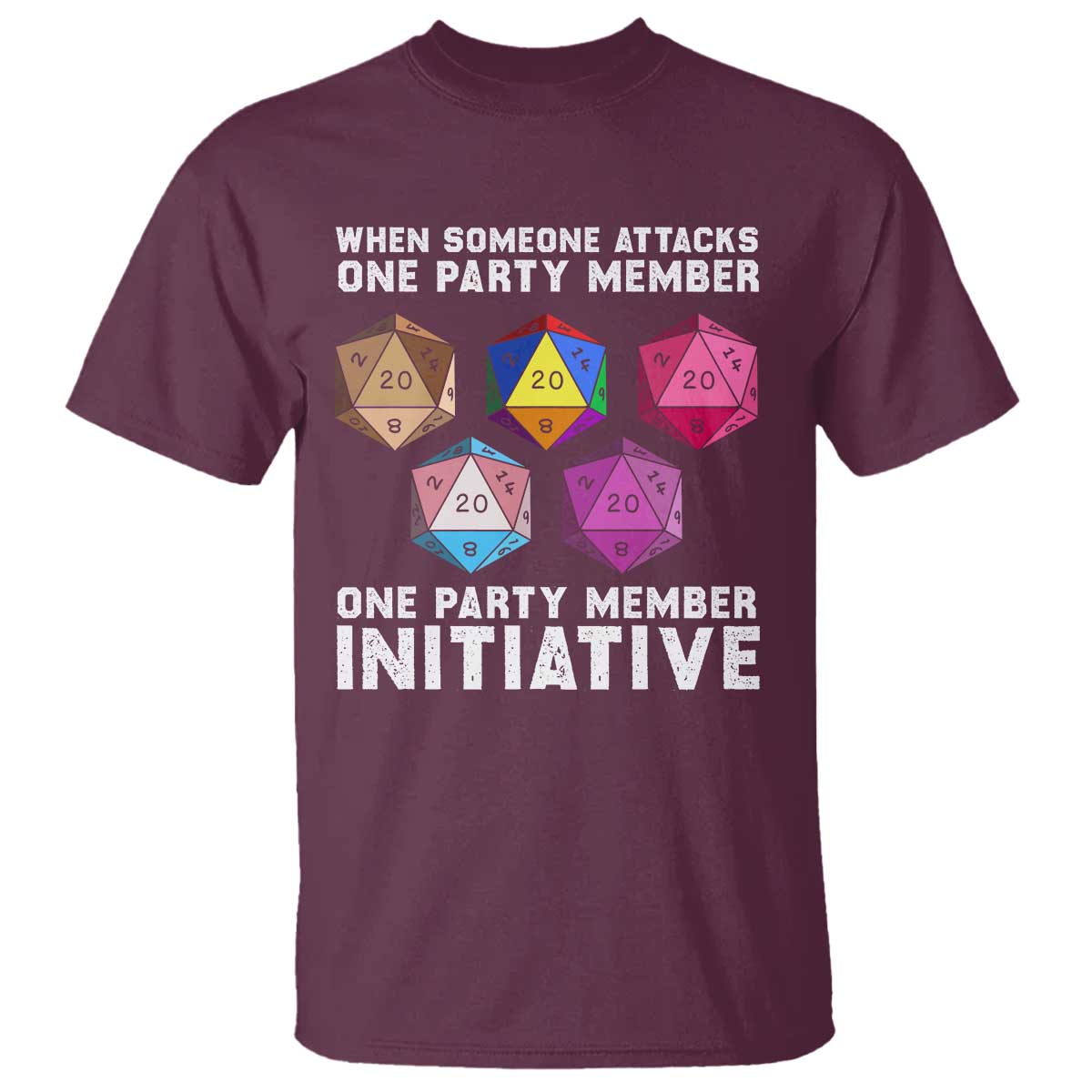 when-someone-attacks-one-party-member-d20-dice-lgbtq-ally-t-shirt