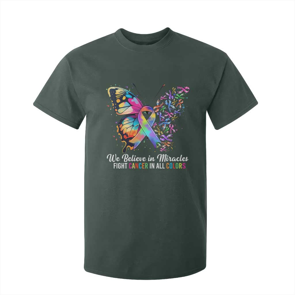 Fight Cancer In All Colors T Shirt For Kid We Believe In Miracles Cancer Support