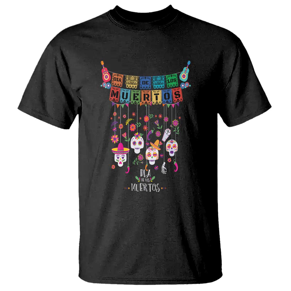 dia-de-los-muertos-funny-day-of-the-dead-t-shirt-hanging-sugar-skull-skulls-halloween